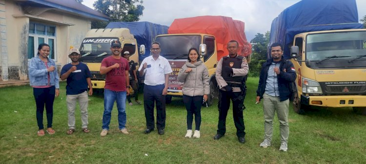 Operasi Mantap Brata: Kapospol Lelak, Polres Manggarai Kawal Pergeseran Logistik Pemilu 2024 Menuju Gudang KPUD Manggarai