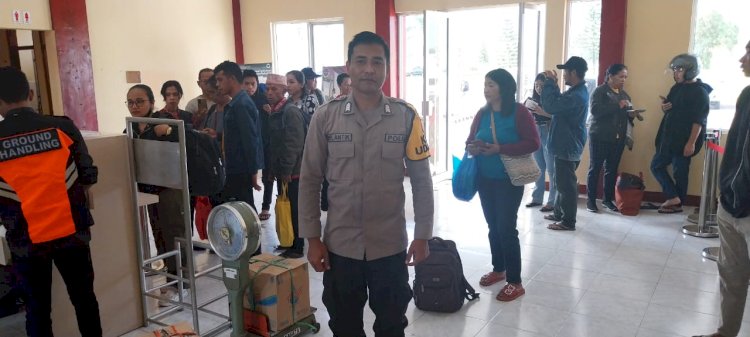 KP3 Udara : Pengamanan  Penerbangan di Bandara Frans Sales Lega Ruteng