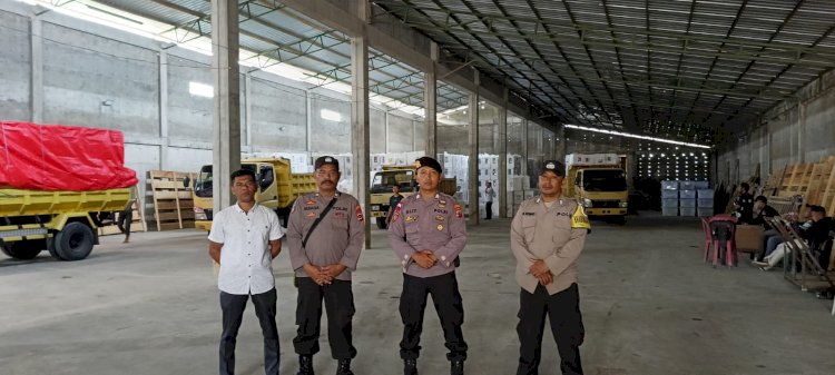 Operasi Pengamanan dan Pengawalan Logistik Pemilu 2024 Berjalan Lancar dari Langke Rembong ke Gudang KPUD Manggarai