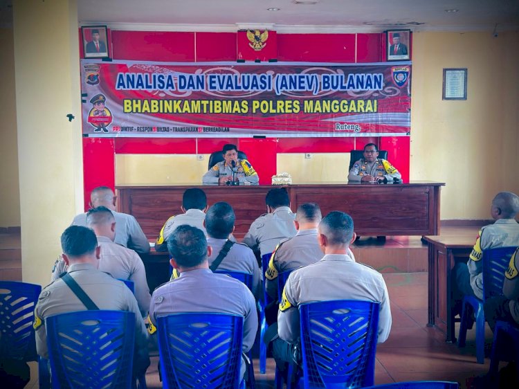 Buka Anev Bulanan Bhabinkamtibmas, Kapolres Manggarai Sampaikan Arahan Penting.