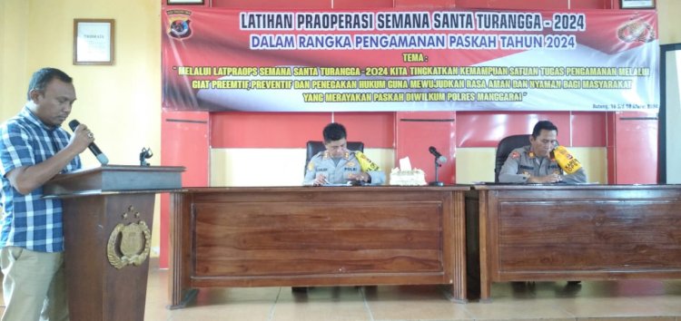 Kapolres Manggarai Buka Latihan Pra Operasi Samana Santa Turangga - Tahun 2024