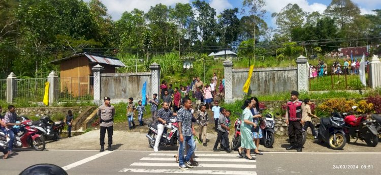 Operasi Samana Santa Turangga-2024: Polres Manggarai Kerahkan Personel Pengamanan Misa Minggu Palma