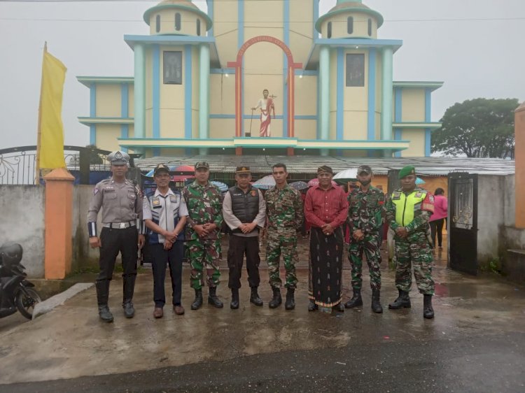 Operasi Samana Santa Turangga-2024 : Polres Manggarai Amankan Ibadah Jumat Agung di Kota Ruteng