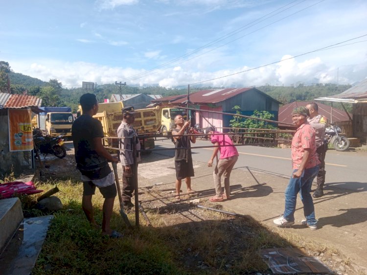Operasi Ketupat Turangga : Polsek Cibal Bangun Pos Pengamanan Arus Mudik Menjelang Lebaran