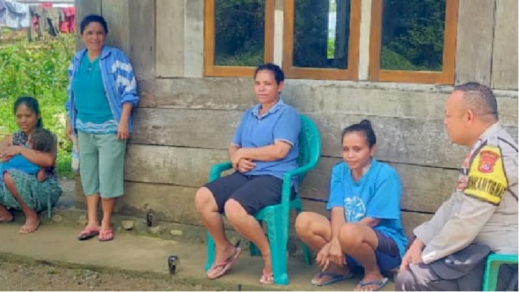 BRIPKA Albertus Rahmat Bhabinkamtibmas Kecamatan Cibal, Berikan Himbauan dan Dukungan kepada Warga Pagal