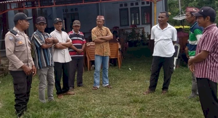 BRIPKA Arsel Liunima Sosialisasi Pencegahan TPPO dan Himbauan Kamtibmas di Desa Terong, Satarmese Barat