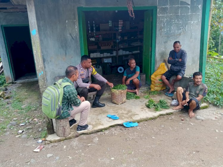 Bhabinkamtibmas Kecamatan Cibal Barat Himbau Warga Waspada Terhadap Tindak Pidana dan Bencana Alam