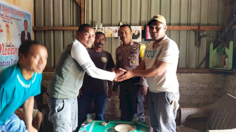 BRIPKA Matheus Maju, Bhabinkamtibmas Langke Rembong, Memediasi Perselisihan Keluarga di Kampung Tuke