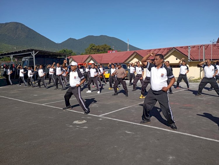 Tes Kesamaptaan Jasmani Polres Manggarai: Komitmen Polri dalam Menjaga Kesehatan Jasmani Personil