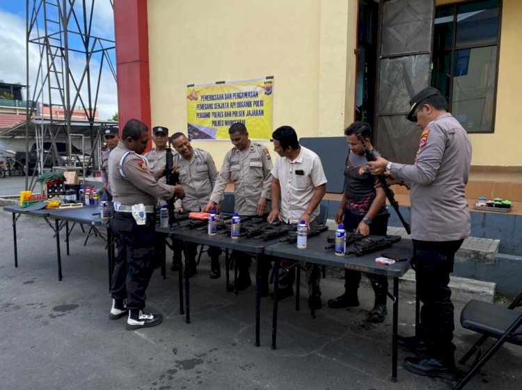 Pemeriksaan Senjata Api Dinas dan Pengecekan Inventaris di Polres Manggarai Berjalan Lancar