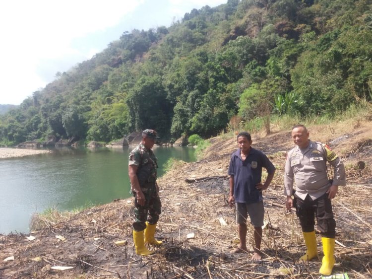 Bhabinkamtibmas dan Babinsa laksanakan Patroli Dan Pendampingan Penyiapan Lahan di Lingko Roga dan Lingko Bealaing.