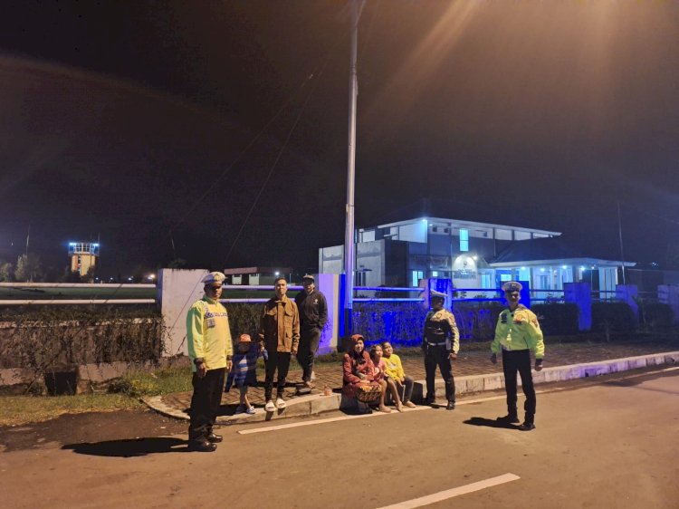 Patroli Malam Antisipasi Balap Liar dan Laka Lantas di Wilkum Polres Manggarai