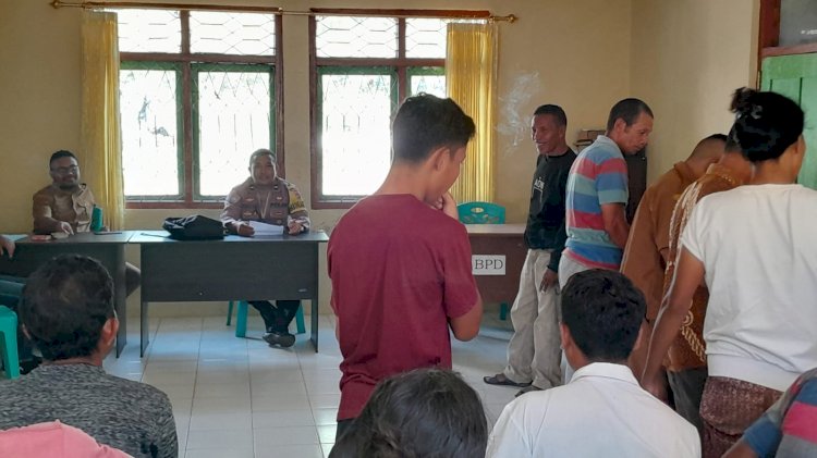 Bhabinkamtibmas Kecamatan Rahong Utara Gelar Kegiatan Sambang dan Himbauan Kamtibmas di Desa Buar