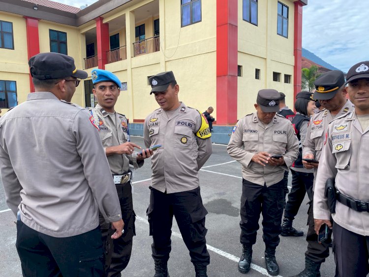 Pimpin Apel Pagi, Kapolres Manggarai Ingatkan Personil tidak terlibat Judi Online.