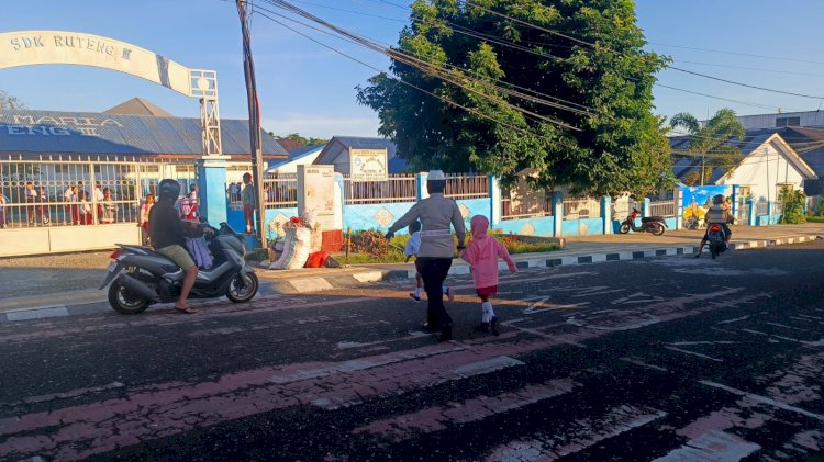 Satuan Lalu Lintas Polres Manggarai Rutin Laksanakan Pamturlalin Pagi