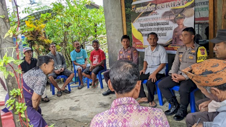 Kapolsek Reo Polres Manggarai, Gelar Kegiatan Jumat Curhat Bersama Warga Wae Selung