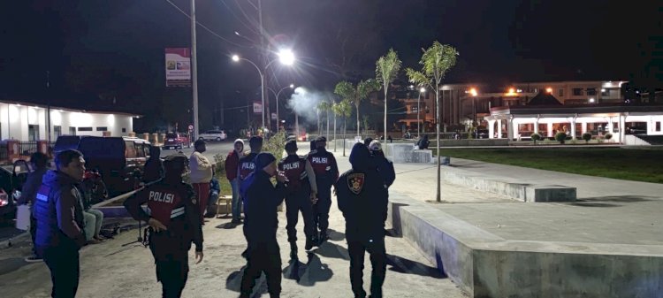 Polres Manggarai Gelar Patroli KRYD untuk Antisipasi Gangguan Kamtibmas Malam Minggu