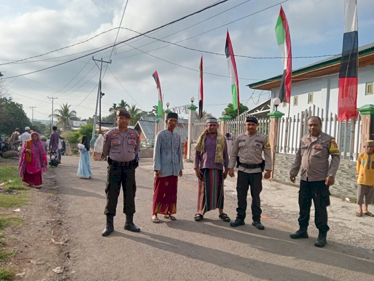 Polsek Satar Mese : Pengamanan Sholat Idul Adha 1445 H di Mesjid Al-Mu'minin Berjalan Aman dan Penuh Hikmat