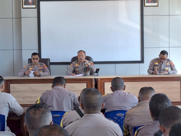 Arahan KABAG SDM Polres Manggarai AKP Gusti Putu Sabanugraha Terkait Program Kegiatan Hari Bhayangkara ke-78