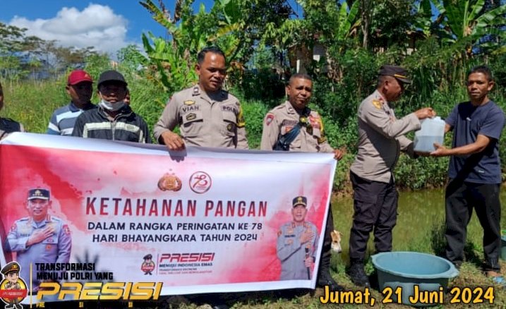 Polres Manggarai Gelar Kegiatan Ketahanan Pangan dalam Rangka Hari Bhayangkara ke-78 Tahun 2024