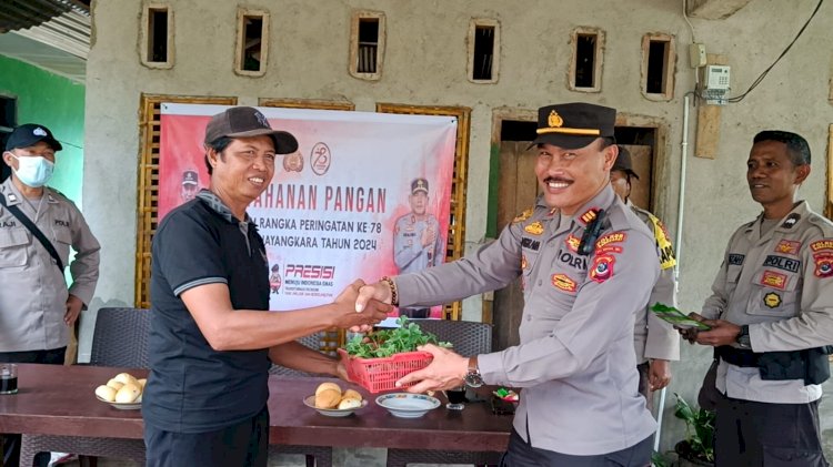 Polres Manggarai Laksanakan Kegiatan Ketahanan Pangan dalam Rangka Hari Bhayangkara Ke-78 Tahun 2024