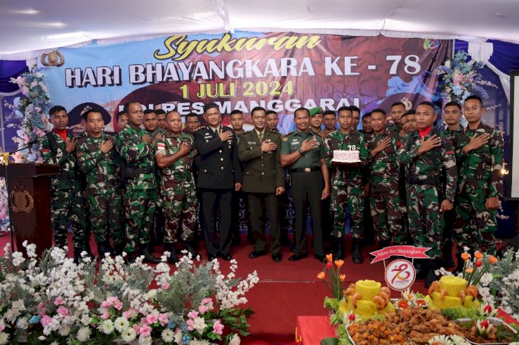 Polres Manggarai Terima Kejutan dari Kodim 1612 Manggarai pada Hari Bhayangkara ke-78