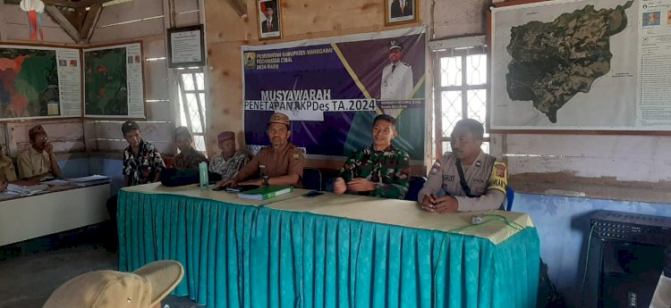 Bhabinkamtibmas Kecamatan Cibal Sampaikan Himbauan Kamtibmas dalam Kegiatan Pembekalan bagi Karang Taruna Desa Rado