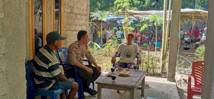 Patroli dan Sambang oleh AIPDA Syamsul Rizal, Bhabinkamtibmas Kelurahan Baru, Kecamatan Reok