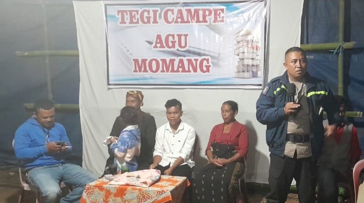 Bhabinkamtibmas Kec. Rahong Utara laksanakan Pengamanan Kegiatan Masyarakat di Kampung PASA