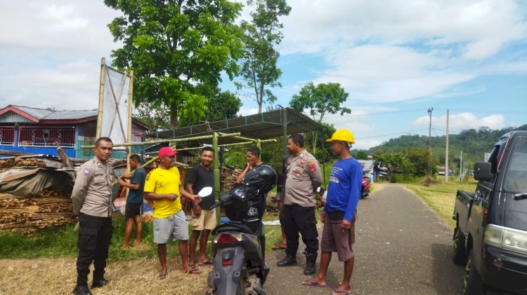 Jaga Situasi Kamtibmas, Anggota Piket Polsek Cibal laksakanan Patroli dan Penggalangan