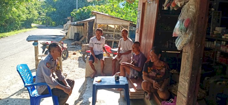 Patroli dan Sambang Warga oleh AIPDA SYAMSUL RIZAL di Kampung Nderu, Desa Bajak, Kec. Reok