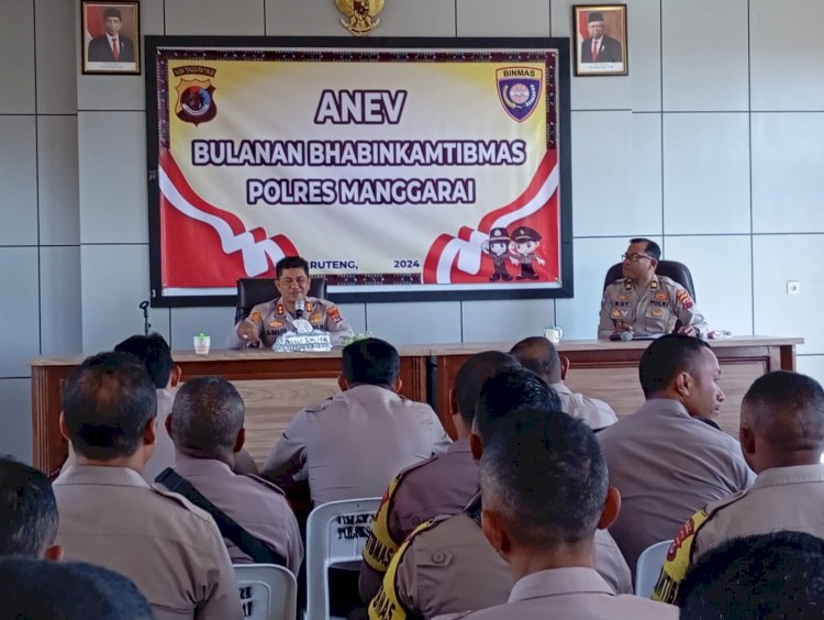 Kapolres Manggarai pimpin Anev Bulanan Bhabinkamtibmas Polres Manggarai: Evaluasi dan Optimalisasi Tugas