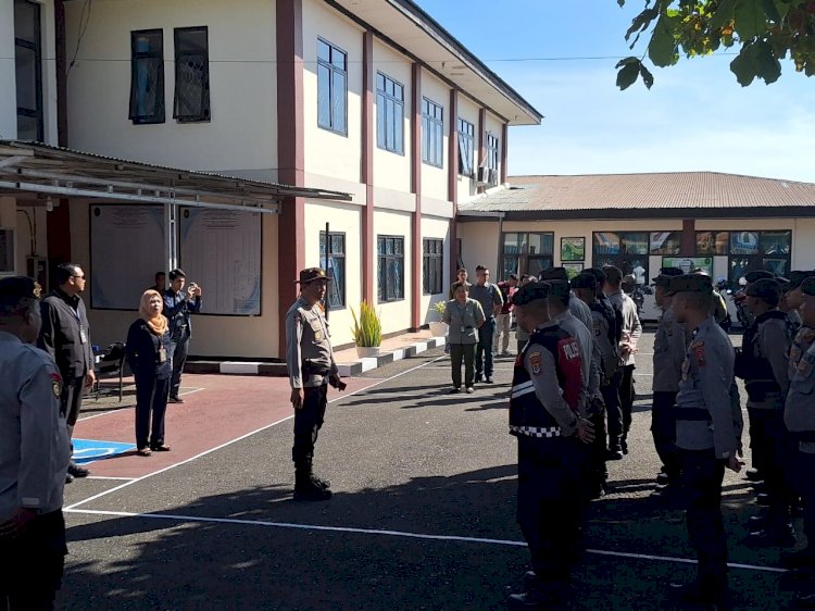 Antisipasi Gangguan Kamtibmas, Polres Manggarai Laksanakan Pengamanan Konstatering Tanah