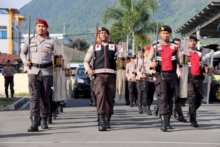 Asah Keterampilan, Polres Manggarai Laksanakan Latihan Dalmas dan Sispamkota Menghadapi Pilkada Serentak 2024