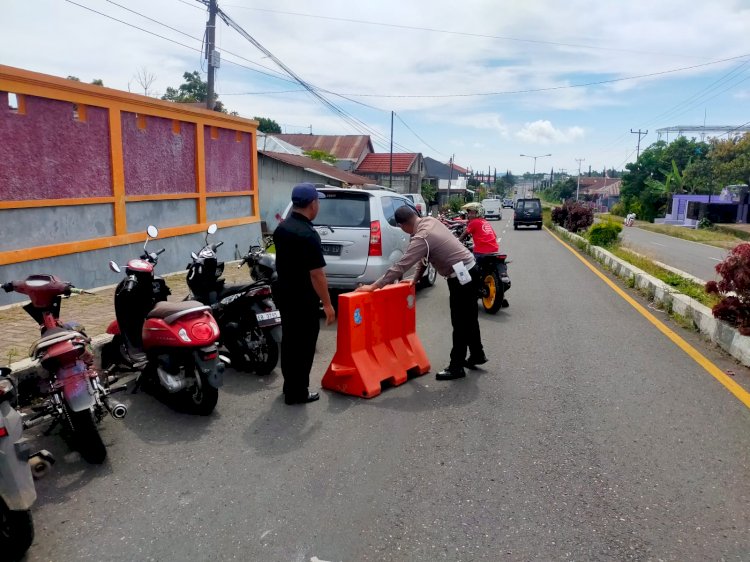 Sat. Lantas Polres Manggarai Antisipasi Kemacetan Arus Lalu Lintas saat Pelaksanaan Festival Bisnis - Kewirausahaan di Ruteng