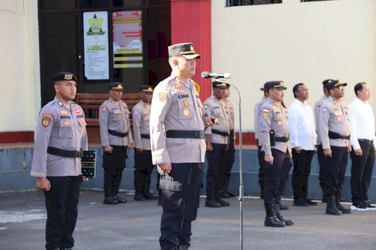 Kapolres Manggarai Pimpin Apel Gelar Pasukan Operasi Patuh Turangga 2024