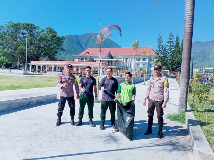 Polres Manggarai Terjunkan Personil dalam Bhakti Sosial Peringatan Hari Bhakti Adhiyaksa Ke-64 Tahun 2024