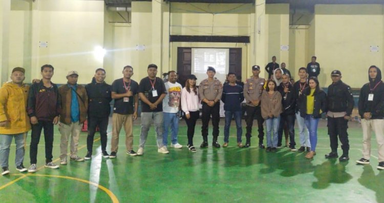 Polres Manggarai Terjunkan Personil Pengamanan untuk Turnamen Futsal A13 Manggarai Cup 2024