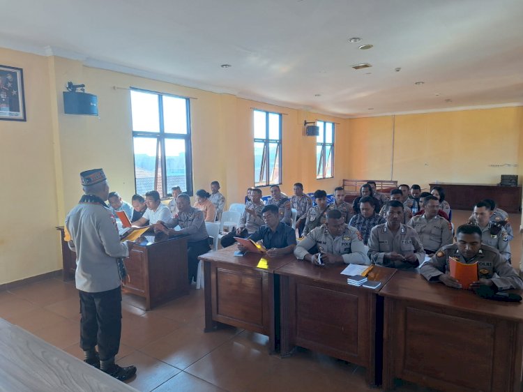 Bimbingan Rohani dan Mental  Tingkatkan Keimanan dan Ketakwaan Personel Polres Manggarai