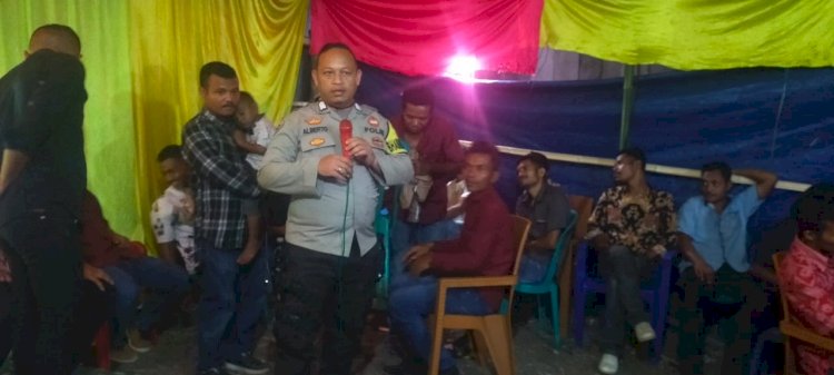 BRIPKA Albertus Rahmat, Bhabinkamtibmas Kecamatan Cibal, Lakukan Pengamanan Kegiatan Masyarakat