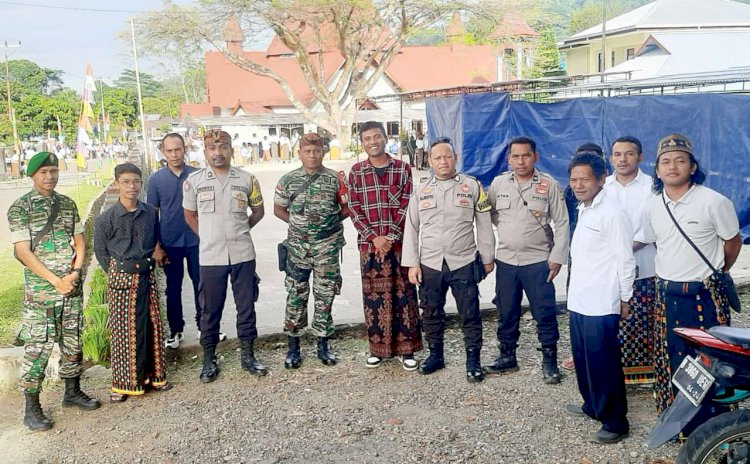 Polsek Cibal Gelar Personel Pengamanan Perayaan Penerimaan Sakramen Krisma