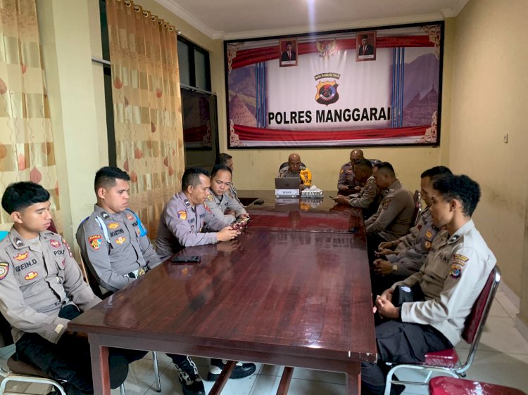 Polres Manggarai Gelar Rapat Anev Mingguan Program Beyond Trust dan DORS