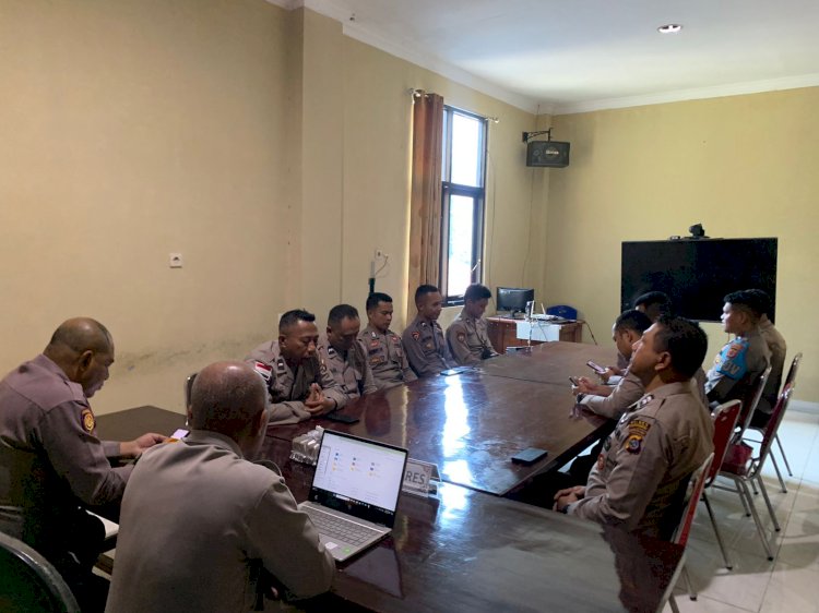 Polres Manggarai Gelar Rapat Anev Mingguan Program Beyond Trust dan DORS