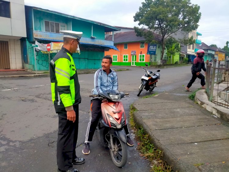 Gatur Pagi dan Penegakan Hukum Sat. Lantas Polres Manggarai di Kota Ruteng