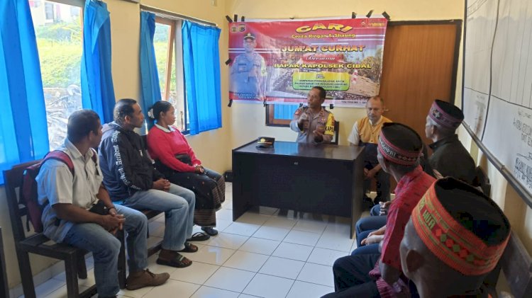 Jumat Curhat Polsek Cibal bersama masyarakat Haor, Desa Nenu, Kecamatan Cibal, Kabupaten Manggarai.