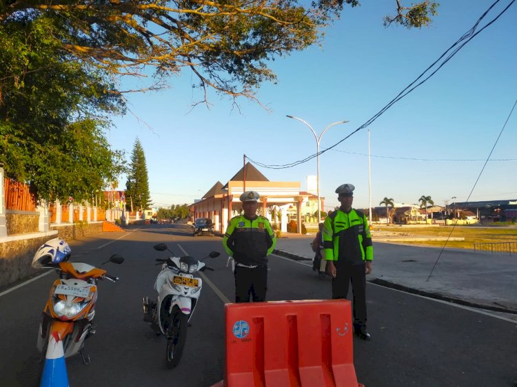 CAR FREE DAY RUTENG: Sat Lantas Polres Manggarai Laksanakan Rekayasa Lalu Lintas