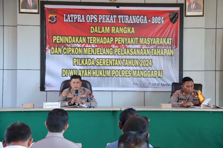 Kapolres Manggarai Buka Latihan Pra Operasi Pekat Turangga 2024