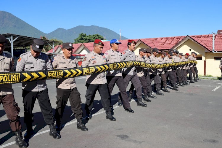 Polres Manggarai Gelar Latihan Dalmas untuk Operasi Mantap Praja 2024