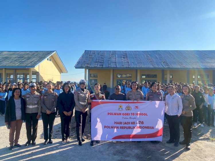 Polwan Goes To School Meriahkan Hari Jadi Polwan RI ke-76 di Polres Manggarai