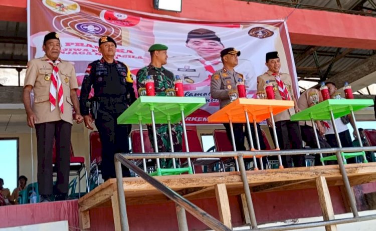 Kapolres Manggarai Hadiri Upacara Peringatan Hari Pramuka ke-63 Tahun 2024